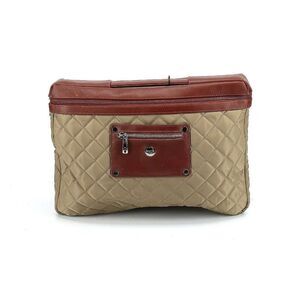 Knomo Tan Quilted Laptop Bag